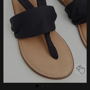 BNWT Torrid Black Elastic Stretch Sandals sz 8W